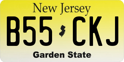 NJ license plate B55CKJ