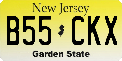 NJ license plate B55CKX