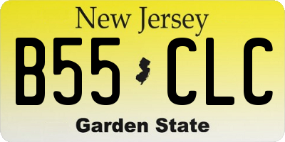 NJ license plate B55CLC