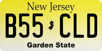 NJ license plate B55CLD