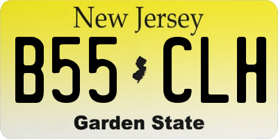 NJ license plate B55CLH