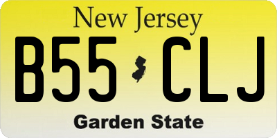 NJ license plate B55CLJ