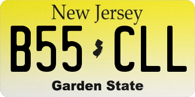 NJ license plate B55CLL