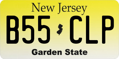 NJ license plate B55CLP