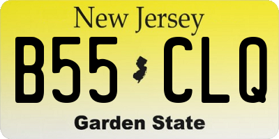 NJ license plate B55CLQ