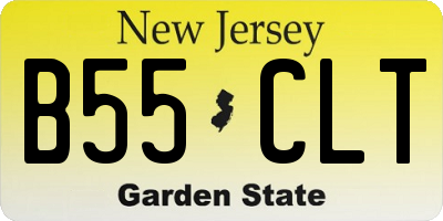 NJ license plate B55CLT