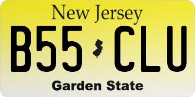 NJ license plate B55CLU