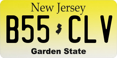 NJ license plate B55CLV