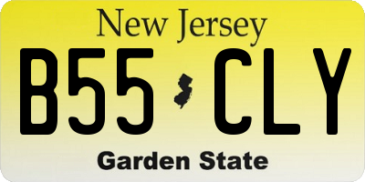 NJ license plate B55CLY