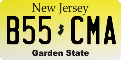 NJ license plate B55CMA