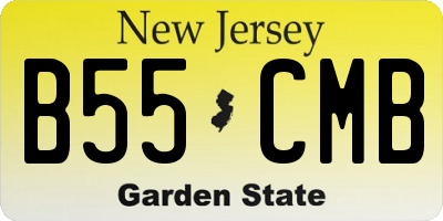 NJ license plate B55CMB