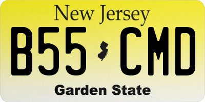 NJ license plate B55CMD
