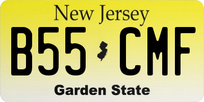 NJ license plate B55CMF