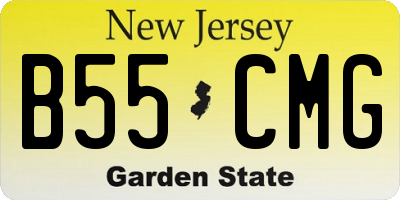 NJ license plate B55CMG