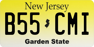 NJ license plate B55CMI