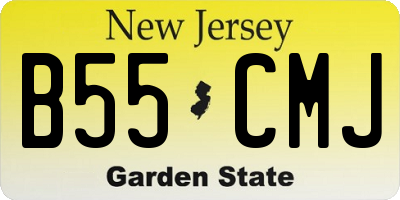 NJ license plate B55CMJ