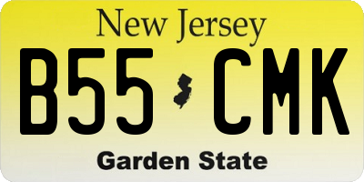 NJ license plate B55CMK