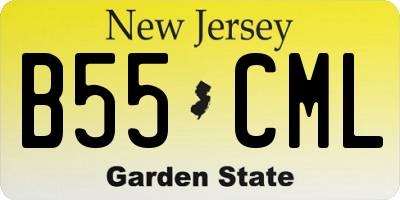 NJ license plate B55CML