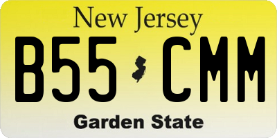 NJ license plate B55CMM
