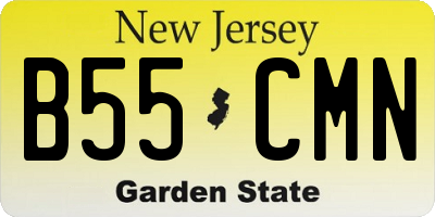 NJ license plate B55CMN