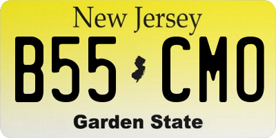 NJ license plate B55CMO