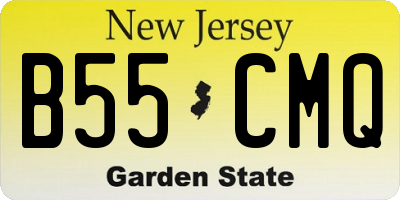 NJ license plate B55CMQ