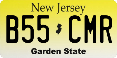 NJ license plate B55CMR