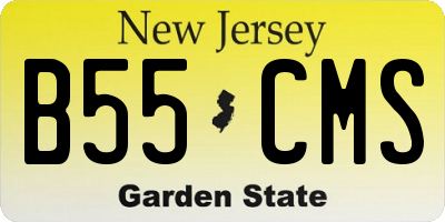 NJ license plate B55CMS
