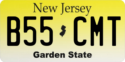 NJ license plate B55CMT