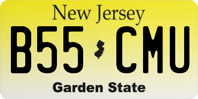 NJ license plate B55CMU