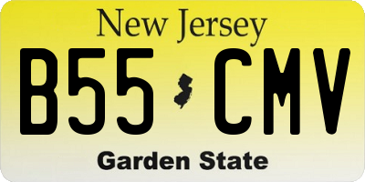 NJ license plate B55CMV