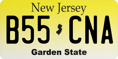 NJ license plate B55CNA