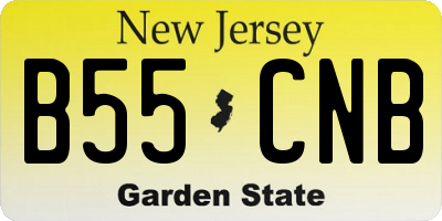 NJ license plate B55CNB