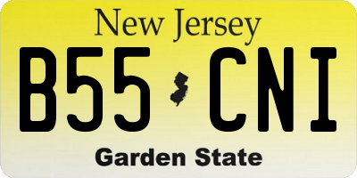 NJ license plate B55CNI