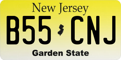 NJ license plate B55CNJ
