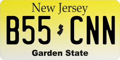 NJ license plate B55CNN