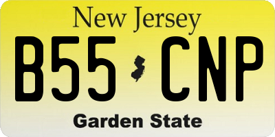 NJ license plate B55CNP