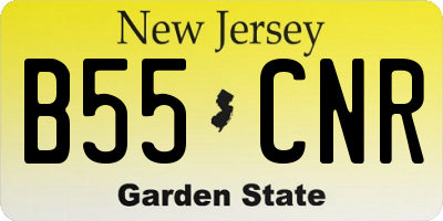 NJ license plate B55CNR