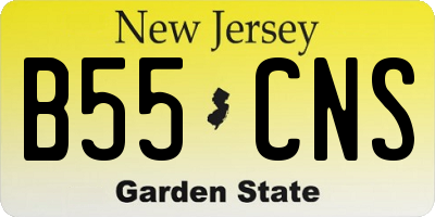 NJ license plate B55CNS