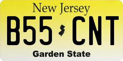NJ license plate B55CNT