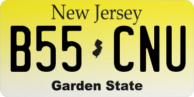 NJ license plate B55CNU
