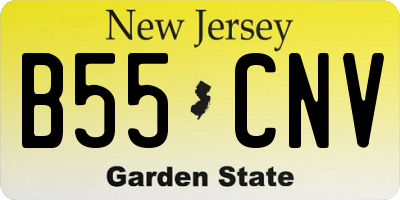 NJ license plate B55CNV