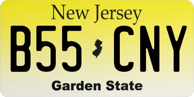 NJ license plate B55CNY