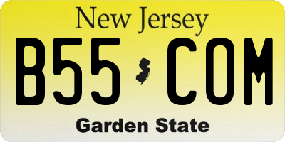 NJ license plate B55COM