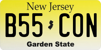 NJ license plate B55CON