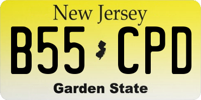 NJ license plate B55CPD
