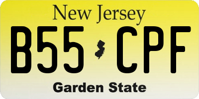 NJ license plate B55CPF