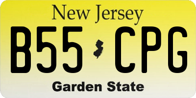 NJ license plate B55CPG