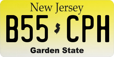 NJ license plate B55CPH