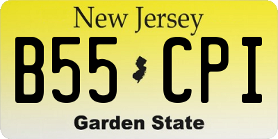 NJ license plate B55CPI